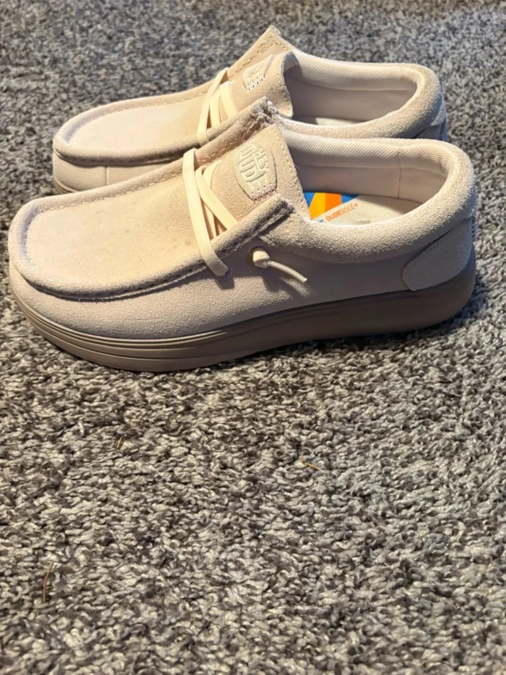Hey Dude Women's Lightweight Slip-On Sneakers in Light Beige - Picture 2 of 3